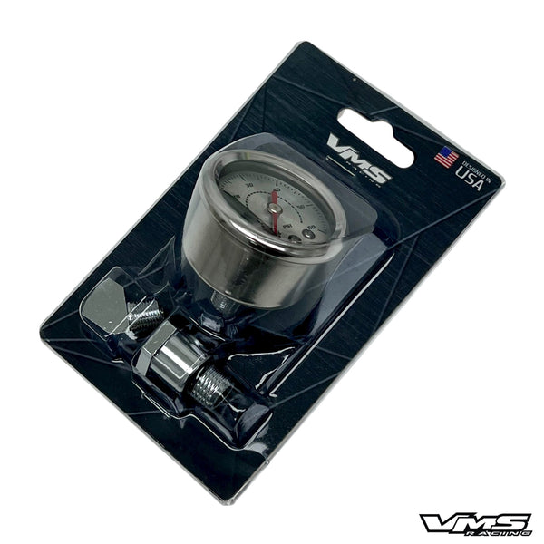 60 PSI LIQUID FILLED OIL PRESSURE GAUGE KIT FOR 1938-1999 HARLEY DAVIDSON MOTORCYCLES SHOVELHEAD EVO BIG TWIN // PART # FPGMTC