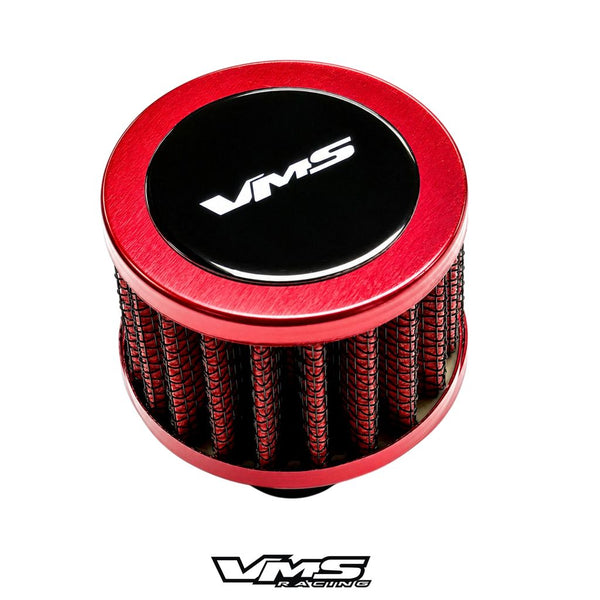UNIVERSAL PUSH IN VALVE COVER AIR FILTER BREATHER WITH CLAMP 12MM RED BLUE or BLACK