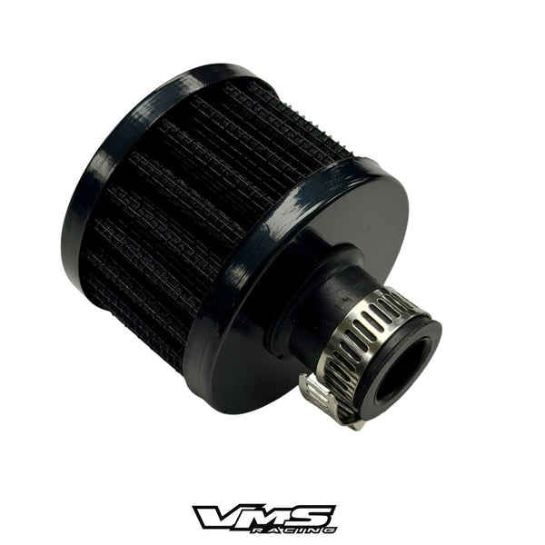 UNIVERSAL PUSH IN VALVE COVER AIR FILTER BREATHER WITH CLAMP 12MM RED BLUE or BLACK