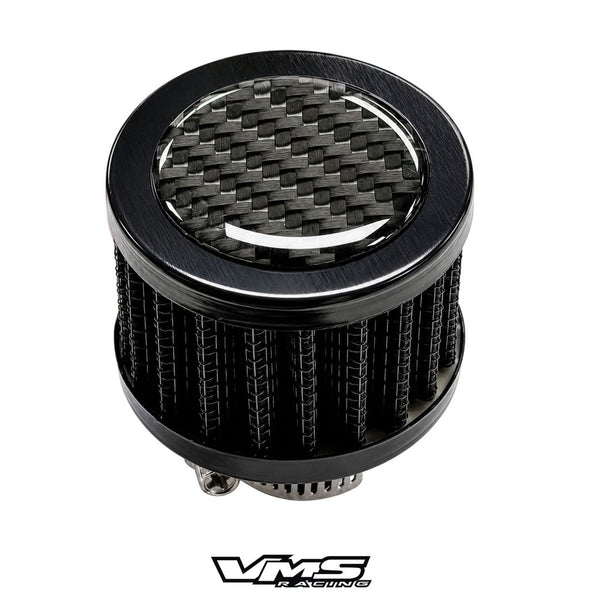 UNIVERSAL PUSH IN VALVE COVER AIR FILTER BREATHER WITH CLAMP 12MM RED BLUE or BLACK