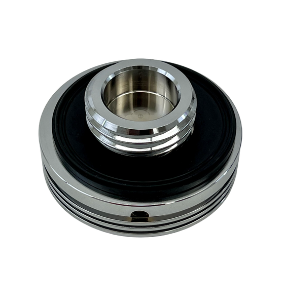 BILLET ALUMINUM LOW COMPRESSION OR HIGH COMPRESSION RACING PISTON CHROME PLATED OIL CAP HONDA CIVIC CRX ACCORD PRELUDE Si ACURA INTEGRA GS LS RS GSR TYPE R D15 D16 B16 B18 H22 H23 // PART # OC200150 (LC) or OC200160 (HC)