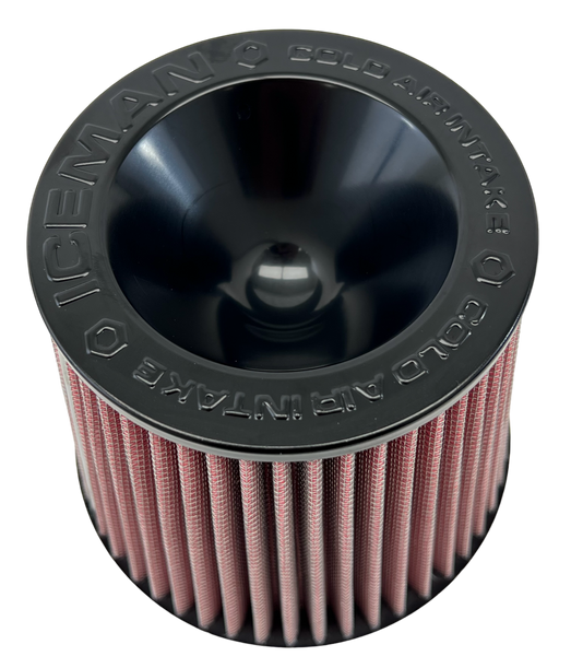ICEMAN AIR FILTER COLD AIR INTAKE 3" (76MM) INLET RED BLUE BLACK OR GUN METAL // PART # AFCN