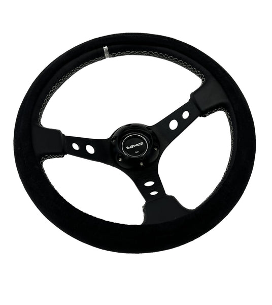 STEERING WHEEL COVER VEGAN SUEDE FOR 13.5"/350MM RACE/STREET STEERING WHEELS // PART # SW800BK