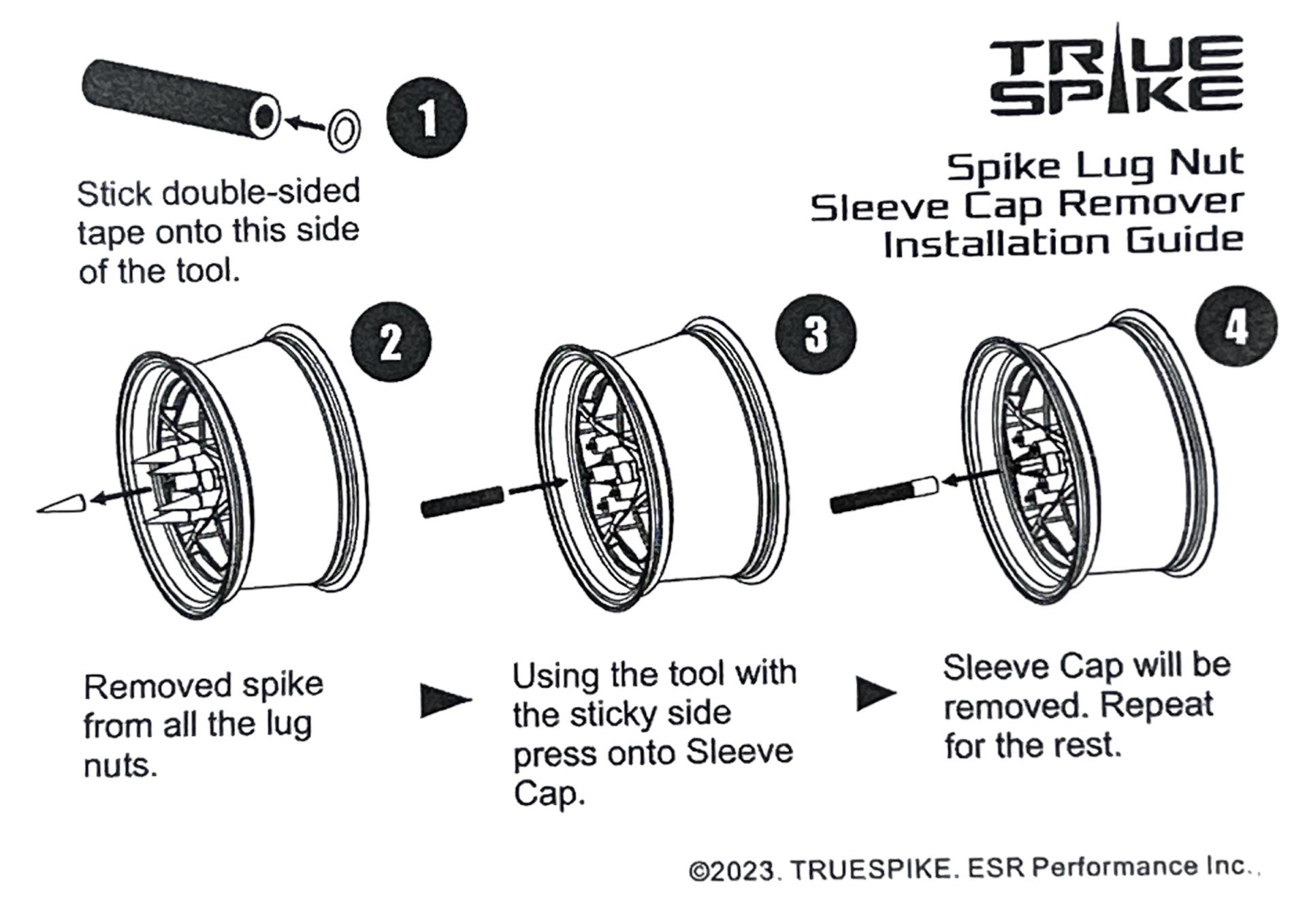 TRUE SPIKE LUG NUT SLEEVE REMOVAL TOOL // LSR000 VMS Racing