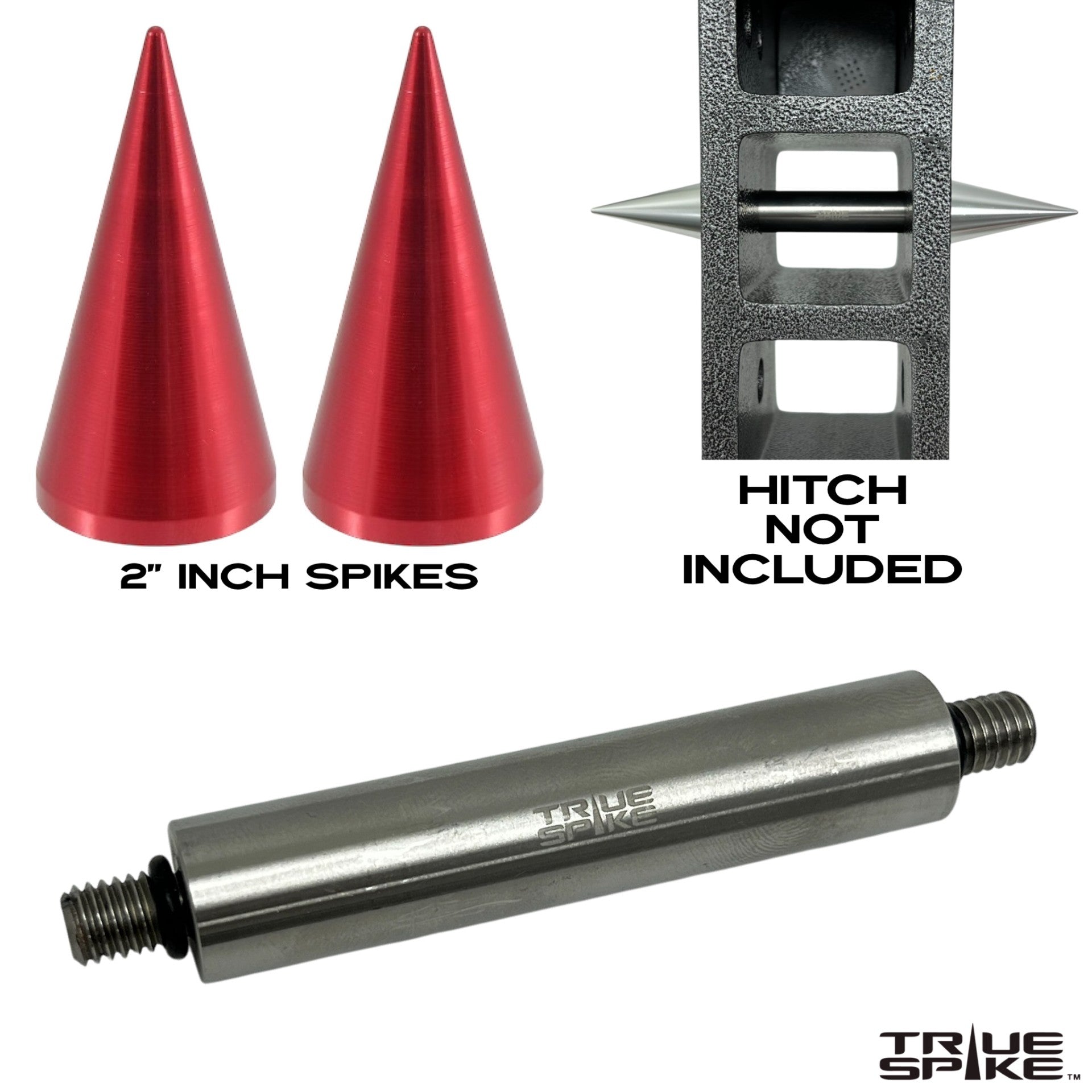 TRUE SPIKE TRAILER TOW STOW HITCH RECEIVER PIN KIT 5/8