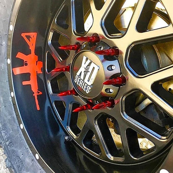 14x2.0 MM 124MM LONG CNC MACHINED FORGED STEEL EXTENDED SPIKE BULLET LUG NUTS ANODIZED ALUMINUM TRUCK LENGTH 04-14 FORD F150 RAPTOR TREMOR EXPEDITION // 16MM CAP DIAMETER 73MM CAP LENGTH PART # LGC001