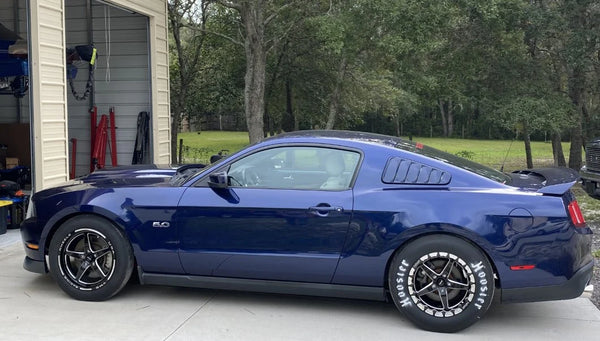 DRAG PACK BEADLOCK DRAG RACE V-STAR WHEELS 17x10 +54 OFFSET (7.6" BACKSPACING) & 18X5 5X114.3 -12 OFFSET FOR 05-14 S197 (NO BREMBO) 15-23 S550 FORD MUSTANG INCLUDING GT WITH PERFORMANCE PACKAGE BREMBO BRAKES // PART # VWST014 & VWST080