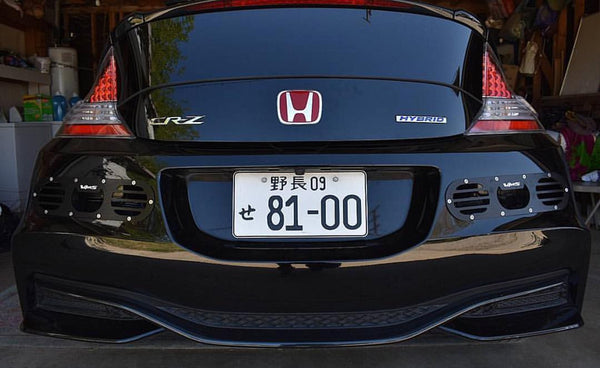 2 PIECE REAR BUMPER DIFFUSER BILLET ALUMINUM ANODIZED BLACK OR GUN METAL // PART # RDF2