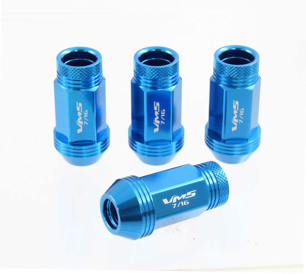 14X1.5 MM 44MM LONG FORGED ALUMINUM OPEN END LIGHT WEIGHT RACING LUG NUTS