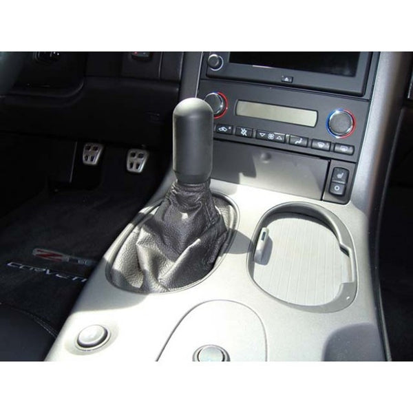 thumbnail image 2 of Black Delrin Hardbar Shift Knob – Corvette C6 Z06 2008-2013, 4 Inch, 6-Speed, Bead Blasted Finish 2 of 5