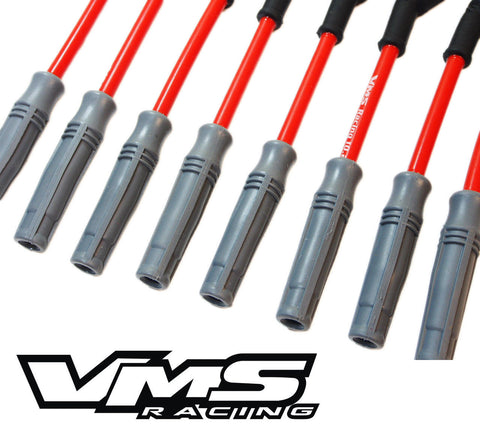 thumbnail image 2 of 10.2mm Big Spark Plug Wires Set For Chevy GM LS1 LS2 LS3 – Red – Direct Fit 2 of 5