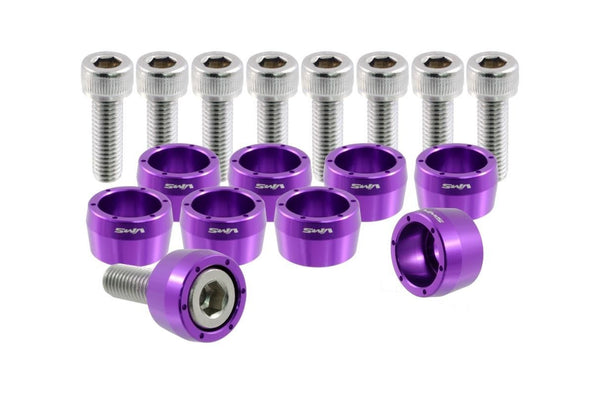 9-Pack M8 X 1.25 Blue Anodized Exhaust Header Washer Kit For Honda & Acura – Dress Up Bolts