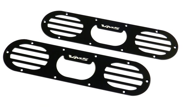 2 PIECE REAR BUMPER DIFFUSER BILLET ALUMINUM ANODIZED BLACK OR GUN METAL // PART # RDF2