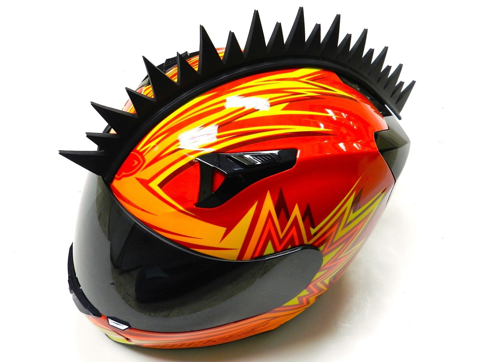 fiery spiked motorcycle helmet Motorcycle Helmet Mohawk Spike Strip UNEVEN SAW BLADE