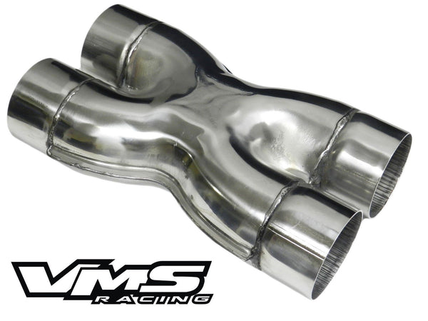 UNIVERSAL  X PIPE STAINLESS STEEL CUSTOM EXHAUST CROSSOVER 2.5" INCH CHROME