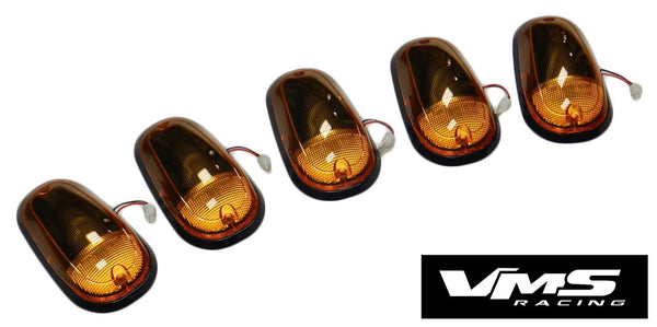 03-16 DODGE RAM 2500 3500 AMBER LED AMBER CAB ROOF LIGHTS 5 PIECE SET WITH WIRING HARNESS