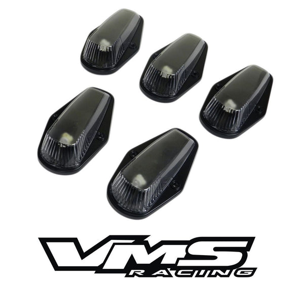 80-97 FORD F150 F250 F350 ALL BLACK HOUSING CAB ROOF MARKER LIGHTS WHITE LED CLEARLENS