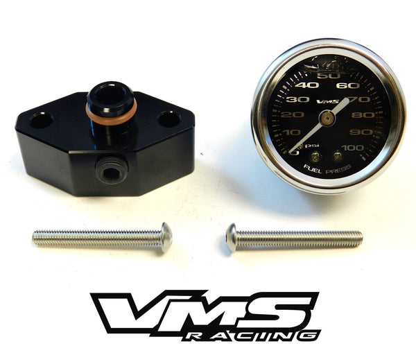 05-10 MUSTANG 1 1/2" 100 PSI FUEL PRESSURE GAUGE LIQUID FILLED WITH ADAPTER