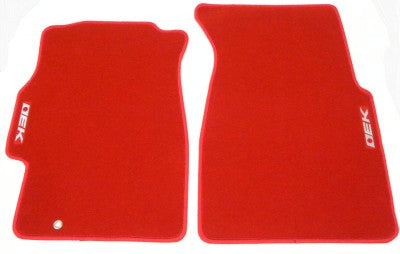 CUSTOM FIT FLOOR MATS 96-00 HONDA CIVIC 3 DOOR HATCHBACK EK LOGO COLORS: BLACK or RED