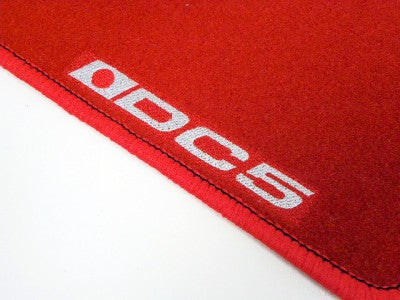 CUSTOM FIT FLOOR MATS 02-06 ACURA RSX DC5 LOGO COLORS: BLACK or RED