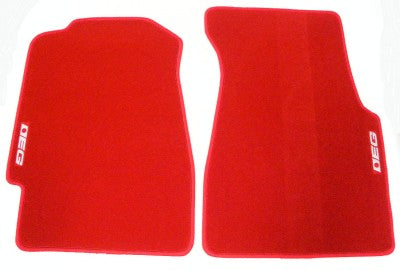CUSTOM FIT FLOOR MATS 92-95 HONDA CIVIC 3 DOOR HATCHBACK EG LOGO COLORS: BLACK or RED