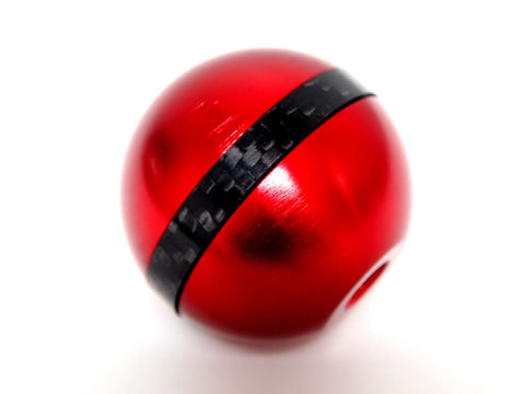 ROUND ANODIZED ALUMINUM WITH CARBON FIBER CENTER RING SHIFT KNOB FOR MOST AUTOMATIC TRANSMISSIONS 2