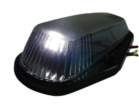 80-97 FORD F150 F250 F350 ALL BLACK HOUSING CAB ROOF MARKER LIGHTS WHITE LED CLEARLENS