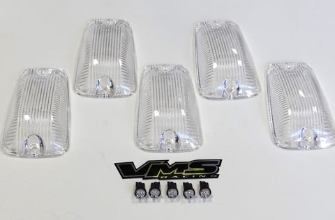 1988-2000 CHEVY GMC LED CAB ROOF MARKER LENSES AND LED BULBS CLEAR