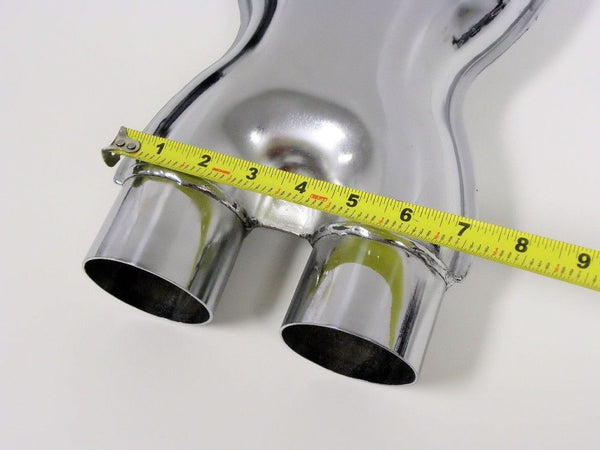 UNIVERSAL  X PIPE STAINLESS STEEL CUSTOM EXHAUST CROSSOVER 2.5" INCH CHROME