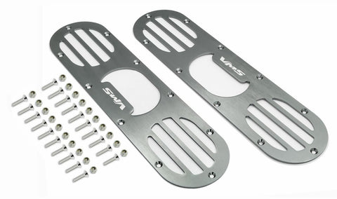 2 PIECE REAR BUMPER DIFFUSER BILLET ALUMINUM ANODIZED BLACK OR GUN METAL // PART # RDF2