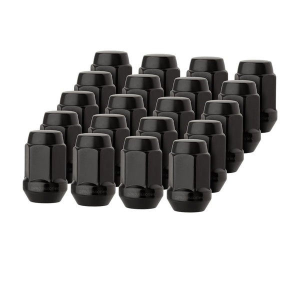 STREET/STRIP CLOSED END FORGED STEEL LUG NUTS FOR VMS RACING WHEELS 60 DEGREE BULGE ACORN SET OF 20