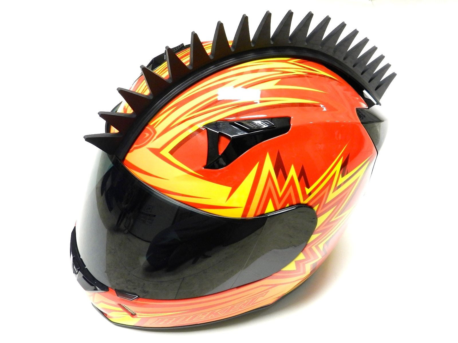 custom painted full face motorcycle helmets with mowhawk Motorcycle Helmet Mohawk Spike Strip EVEN SAW BLADE