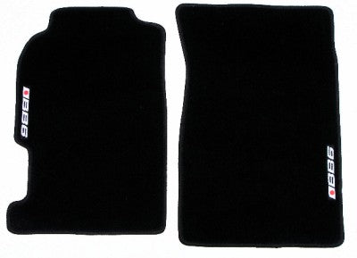 CUSTOM FIT BLACK FLOOR MATS 97-01 HONDA PRELUDE & SH BB6 LOGO // PART #  FMPL9701BKBB6