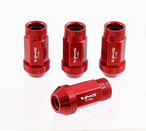 14X1.5 MM 44MM LONG FORGED ALUMINUM OPEN END LIGHT WEIGHT RACING LUG NUTS