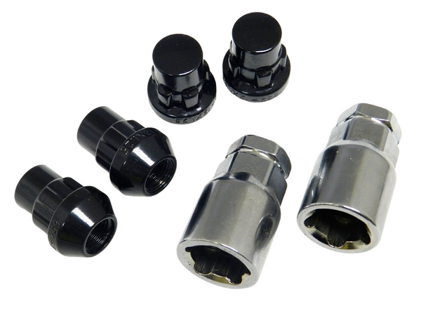 SICKSPEED 4-Pack Black Spiked Aluminum Locking Lug Nuts – 12x1.5 Thread – USA Made
