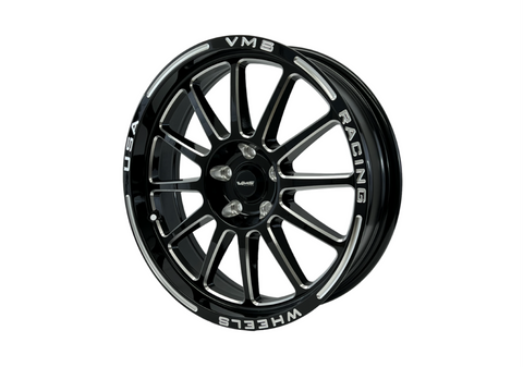STREET DRAG RACE FRONT BLACK HAWK WHEEL 18X5 5X115 -30 OFFSET ( 1.8 INCH BACKSPACING) FOR 2006-2020 DODGE CHARGER, CHALLENGER, DEMON INCLUDING SRT 392 & HELLCAT // PART # VWBH022