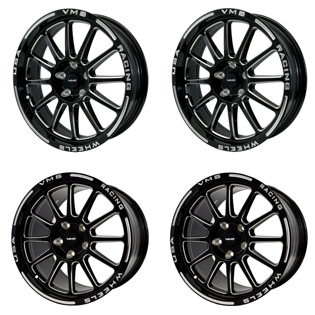 DRAG PACK STREET DRAG RACE BLACK HAWK WHEELS 17x10 54 OFFSET & 18X5 5X ...