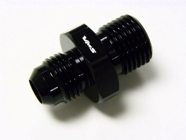 6AN MALE FLARE TO 16X1.5 MM METRIC STRAIGHT FITTING ALUMINUM ADAPTER FOR HONDA D & B SERIES FUEL RAILS AVILABLE IN BLUE OR BLACK // PART # 	FT1615