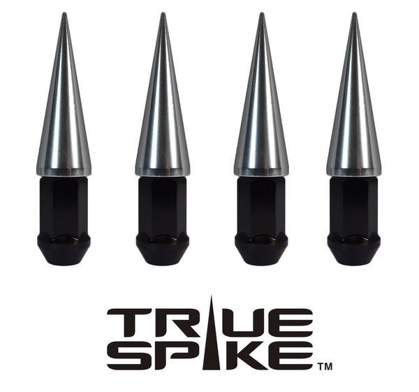 12x1.5 MM 89MM LONG CNC MACHINED FORGED STEEL EXTENDED SPIKE (25MM DIAMETER) LUG NUTS ANODIZED ALUMINUM CAPS // 25MM CAP DIAMETER 51MM CAP LENGTH PART NUMBER LGC020