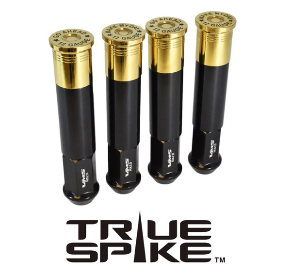 14X1.5 MM 127MM LONG SHOTGUN SHELL FORGED STEEL "GO AHEAD MAKE MY DAY" LUG NUTS WITH ANODIZED ALUMINUM CAP 00- UP CHEVROLET SILVERADO TAHOE GMC SIERRA 12-UP DODGE RAM 15-UP F150 // CAP: 20MM DIAMETER 76MM HEIGHT PART # LGC039/40/41/42