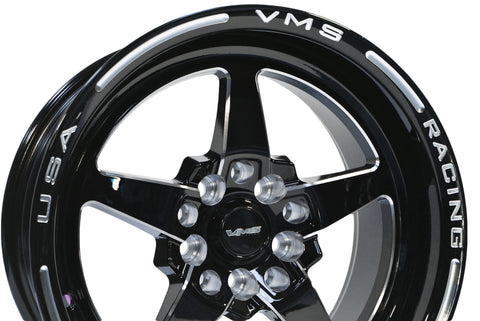FRONT or REAR DRAG RACE V-STAR 5 LUG WHEEL 15x8 5X100/ 5X114.3 20 (5 1/4 BACKSPACING) or 0 OFFSET (4.5
