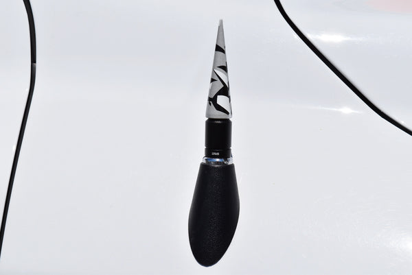 2 PIECE BULLET & SPIKE ALUMINUM SHORT ANTENNA KIT MANY COLORS TO CHOOSE FROM