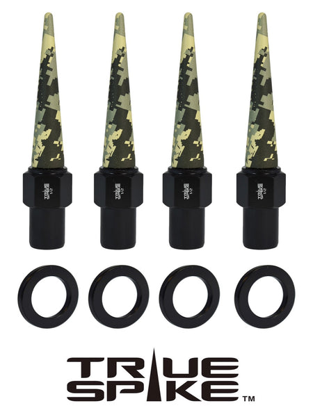 7/16-20 92MM LONG .800 SHANK LUG NUT CNC MACHINED FORGED STEEL WITH ANODIZED ALUMINUM SPIKE CAP // CAP: 16MM DIAMETER 73MM HEIGHT PART # LGC002