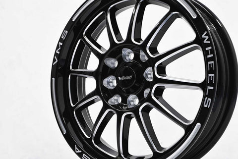 FRONT or REAR BLACK HAWK DRAG RACE 4 LUG WHEEL 15x3.5