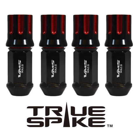 9/16-18 80MM LONG TUNER MACHINED CUTS FORGED STEEL LUG NUTS WITH ANODIZED ALUMINUM CAP 65-87 CHEVROLET (8 LUG) C20 C30 K20 K30  GMC 02-11 DODGE RAM 80-98 FORD F250 F350 // CAP: 25MM DIAMETER 30MM HEIGHT PART # LGC055