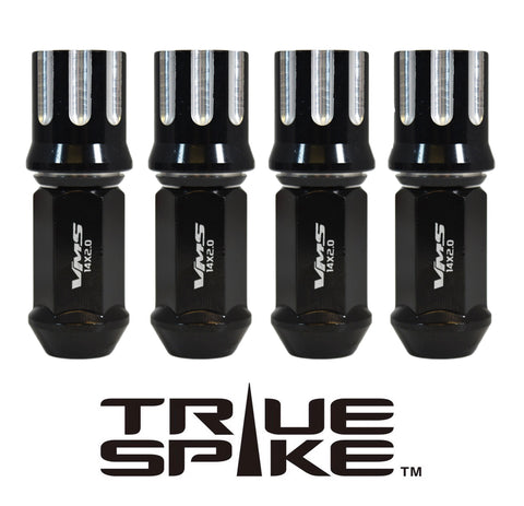1/2-20 70MM LONG TUNER MACHINED CUTS FORGED STEEL LUG NUTS WITH ANODIZED ALUMINUM CAP 46-17 JEEP CJ, TJ, WRANGLER 79-14 FORD MUSTANG // CAP: 25MM DIAMETER 30MM HEIGHT PART # LGC055