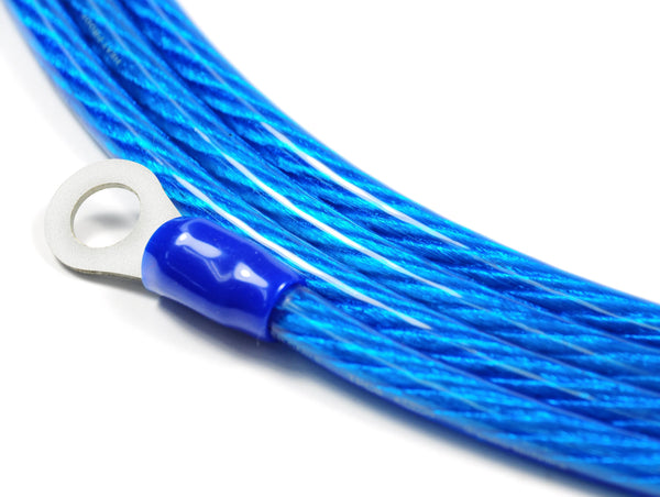 UNIVERSAL GROUND WIRE SYSTEM CIRCLE EARTH GROUNDING KIT FOR RACING OR STREET CARS BLUE OR RED // PART # GWK401200 OR GWK401201
