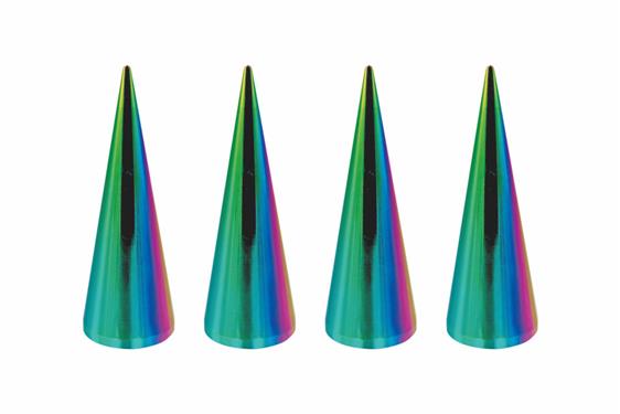 SPIKE LUG NUT CAPS CNC MACHINED BILLET ALUMINUM, MANY FINISHES TO CHOOSE FROM // DIAMETER: 25MM LENGTH: 73MM PART # LGC024