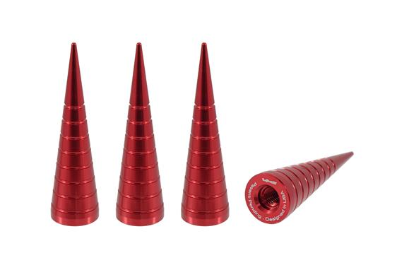 SPIRAL SPIKE LUG NUT CAPS CNC MACHINED BILLET ALUMINUM, MANY FINISHES TO CHOOSE FROM // DIAMETER: 20MM LENGTH: 73MM PART # LGC033
