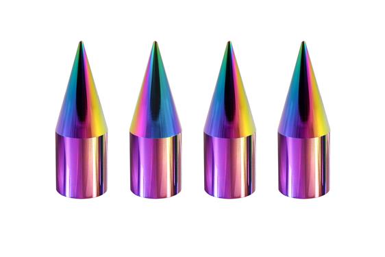 SPIKE 2ND DESIGN LUG NUT CAPS CNC MACHINED BILLET ALUMINUM, MANY FINISHES TO CHOOSE FROM // DIAMETER: 25MM LENGTH: 73MM PART # LGC025